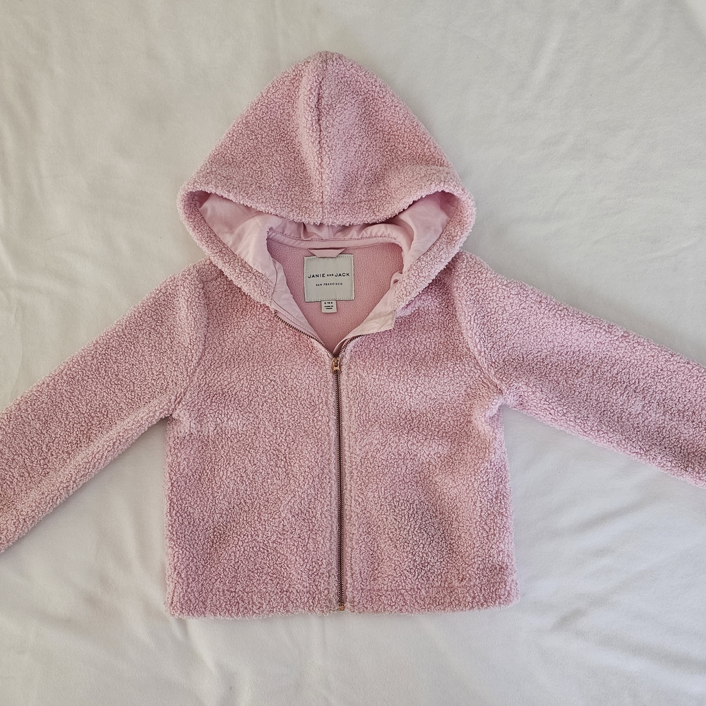SOLD Janie and Jack Soft Pink Faux Fur Teddy Jacket - Picture 7 of 7